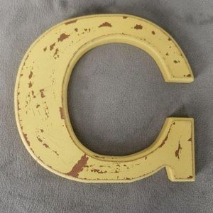Phase 2 Distressed‎ Wooden yellow Letter g Home Decoration wall decor standup